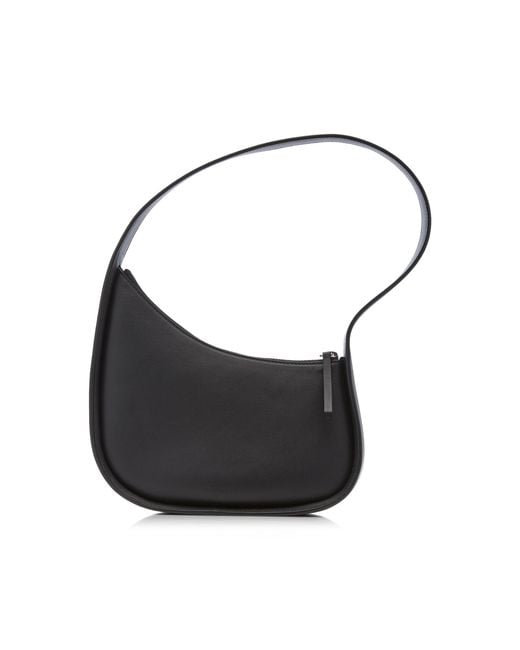 The Row Black Half Moon Leather Bag
