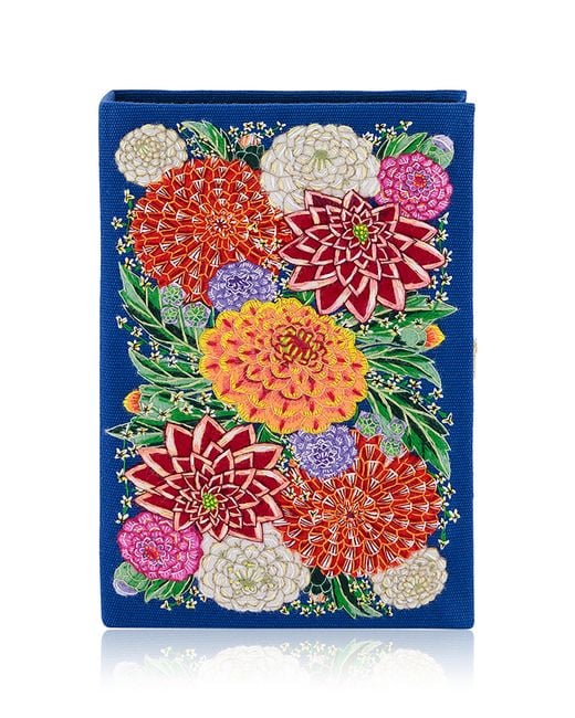 Olympia Le-Tan Blue Dahlia Clutch