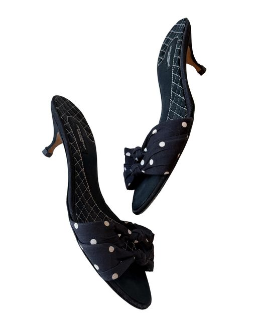 Dear Clementine Vintage Black Dolce & Gabbana Polka Dot Mules