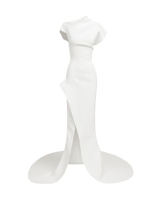 Maticevski White Victoire Asymmetric Gown
