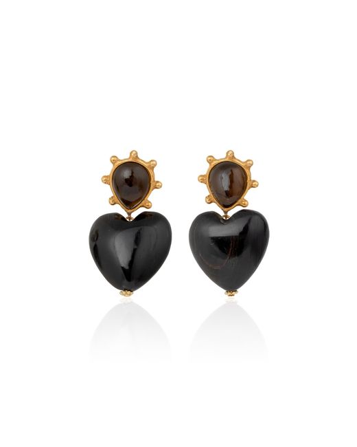 Sylvia Toledano Black Plated Cupidon Earrings