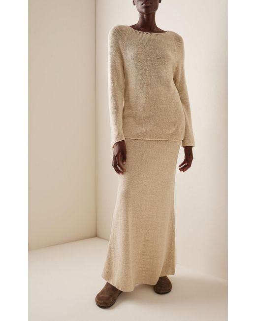 The Row Natural Fausto Knit Silk Sweater