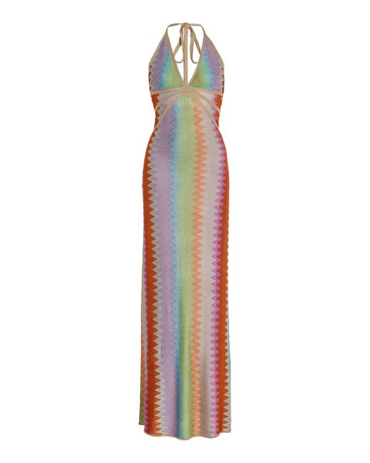 Alexis White Enna Woven Halter Maxi Dress