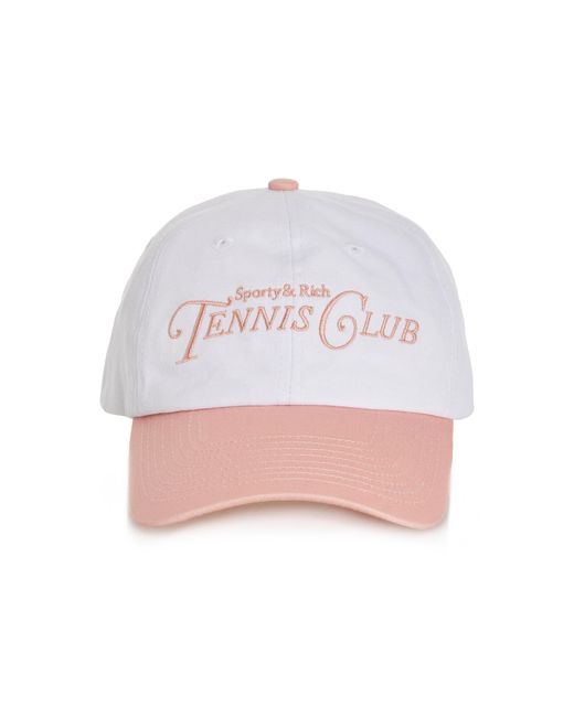Sporty & Rich Pink Rizzoli Embroidered Cotton Baseball Cap