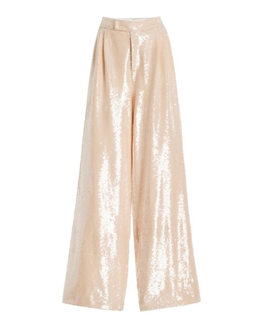 LAQUAN SMITH Natural Oversized Tailored Pants