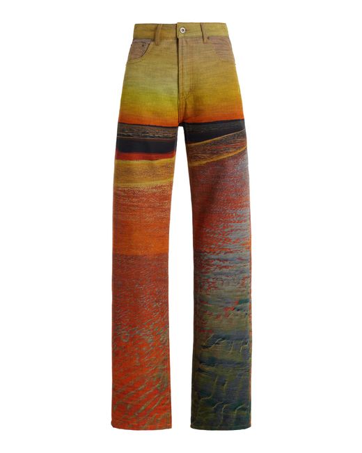 Louisa Ballou Orange Voyage Rigid High-rise Straight-leg Jeans