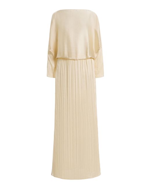 By Malene Birger Natural Suki Plissé Maxi Dress