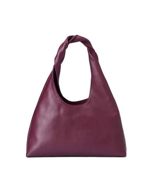 STUDIO AMELIA Purple Siena Mini Hobo Leather Bag