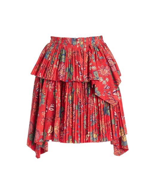 Ulla Johnson Red Juno Mini Skirt