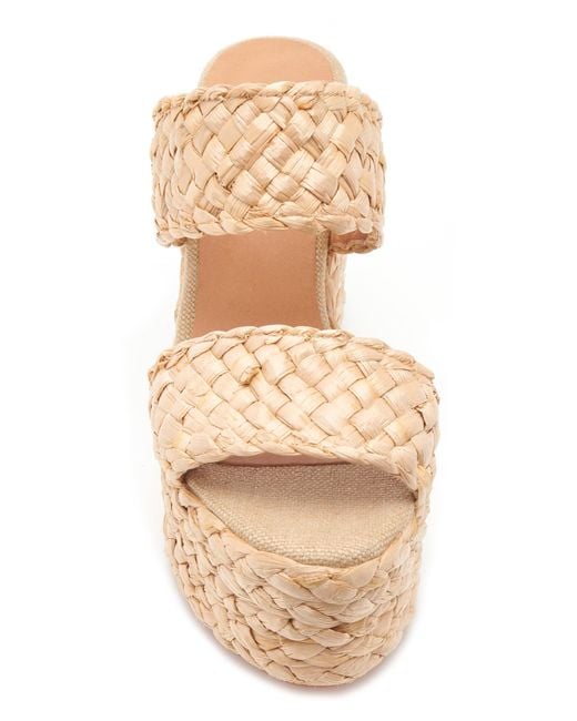 Raffia discount platform sandals