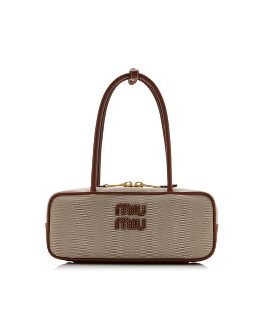 Miu Miu Natural Beau Canvas Bag