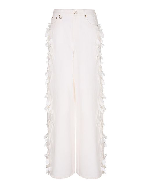 Zimmermann White Becoming Applique Jeans