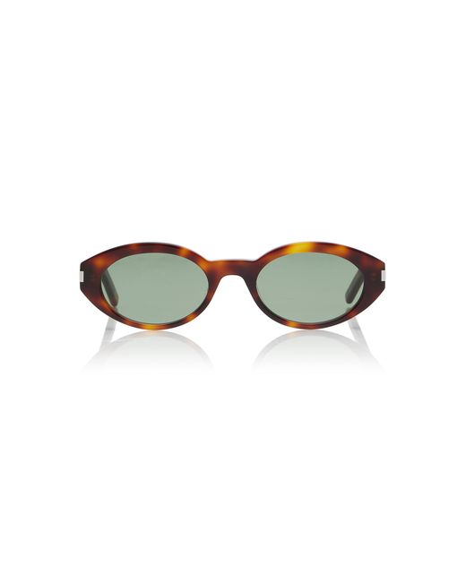 Saint Laurent Brown Round-frame Acetate Sunglasses