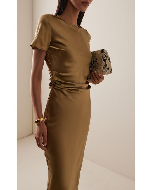 staud marcel silk dress STAUD, Marcel Silk Dress in Earth, Size 0