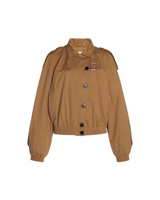 Dries Van Noten Natural Viri Trench-Detailed Cotton Jacket