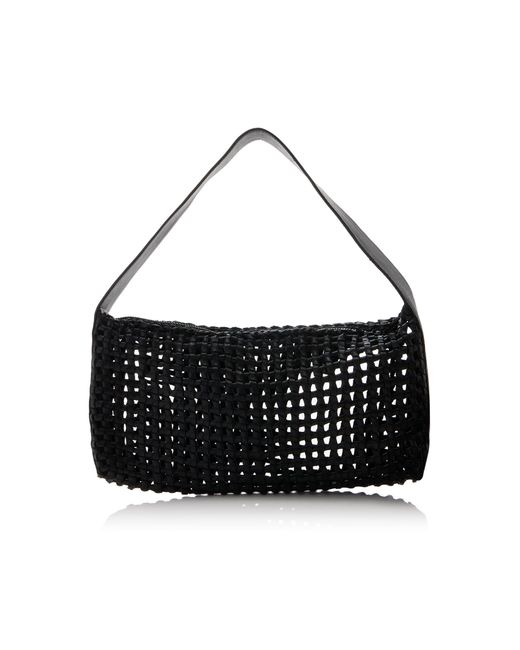 St. Agni Black Macrame Leather Mesh Bag