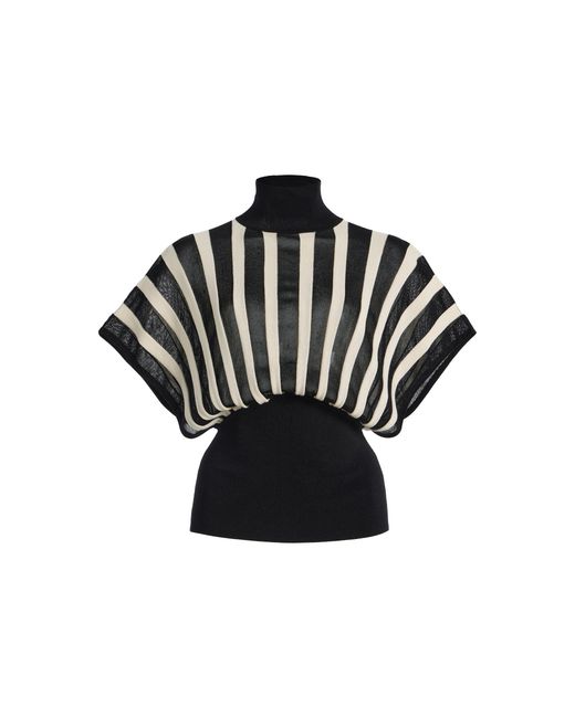 Zimmermann Black Clash Billow Knit Top