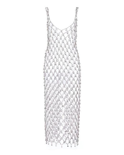 Paco Rabanne Metallic Crystal Chain Link Dress