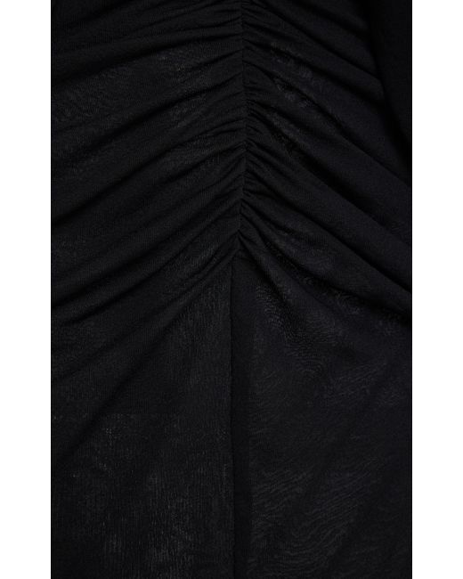 Del Core Black Draped Gown