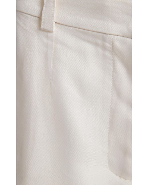 Christopher Esber White Iconica Silk Wide-leg Pants