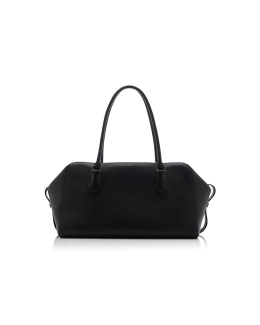 The Row Black E/w Leather Bowling Bag
