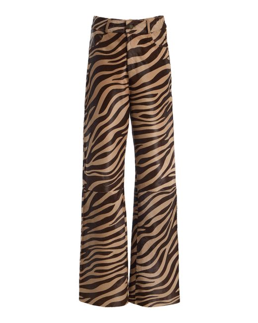 Arma Natural Uma Cavallino Zebra Pony Hair Pants