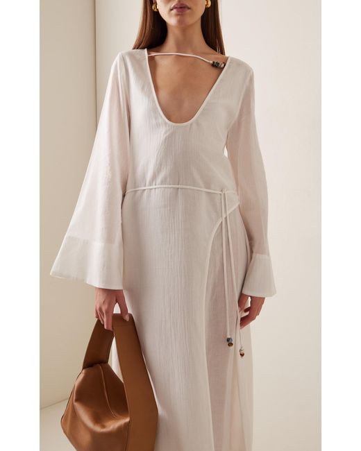 Sir. The Label White Exclusive Ischia Reversible Silk Maxi Dress