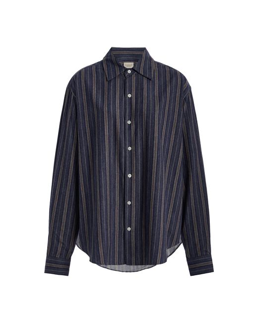 Comme Si Blue The Classic Cotton Flannel Shirt