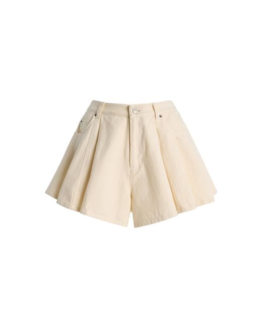 Sea Natural Stasia Pleated Denim Shorts