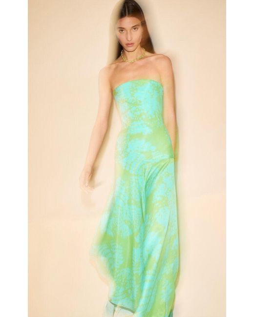 Alexis Green Emlyn Linen-Blend Maxi Dress