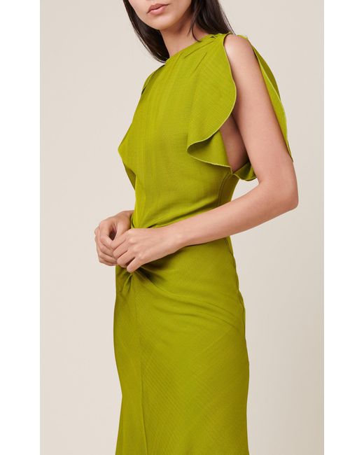 victoria beckham green midi dress Penny Polka Dot Strapless Dress main image 0
