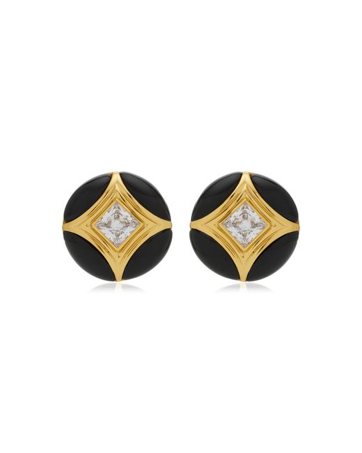 VALÉRE Black Kai 22K-Plated Brass Earrings