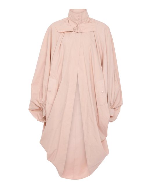 Chloé Pink Oversized Cotton Trench Coat