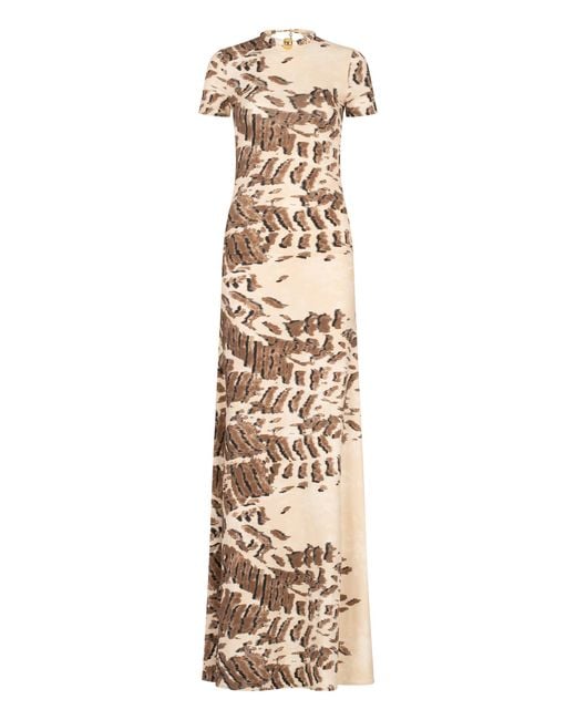 Silvia Tcherassi Metallic Yara Printed Gown