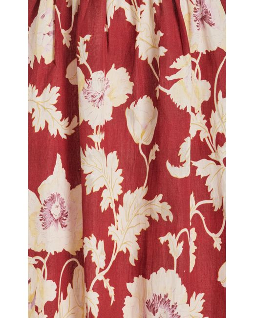 Trendy Takeover Brick Red Floral Print Smocked Two-Piece Romper