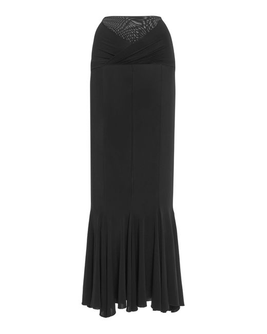 ワンピース NENSI DOJAKA Women Mid Skirts NDSS23KT018BLACK Black Nensi Dojaka V-Waist Flared Midi Skirt in Black | Lyst UK