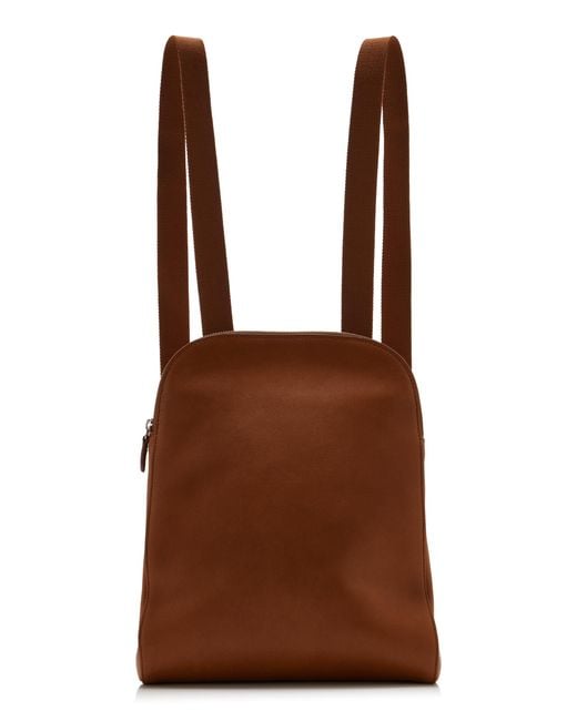 The Row Brown Harper Leather Backpack