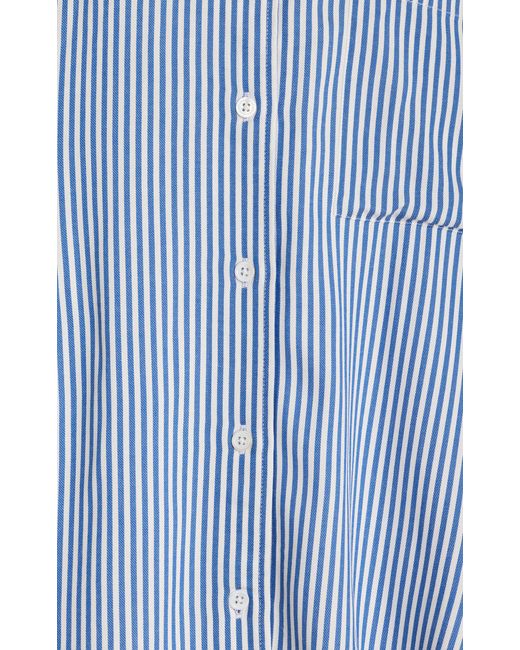 Frankie Shop Blue Lui Striped Twill Shirt