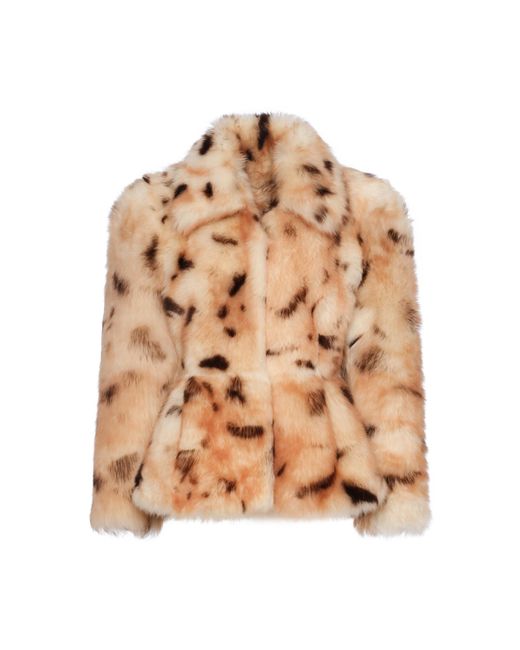 Magda Butrym Natural Patterned Leather Shearling Jacket