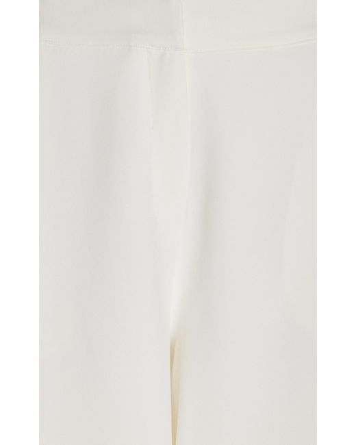 Frankie Shop White Sierra Woven Wide-leg Trousers