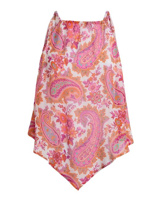 Etro Pink Patterned Creponne Halter Top