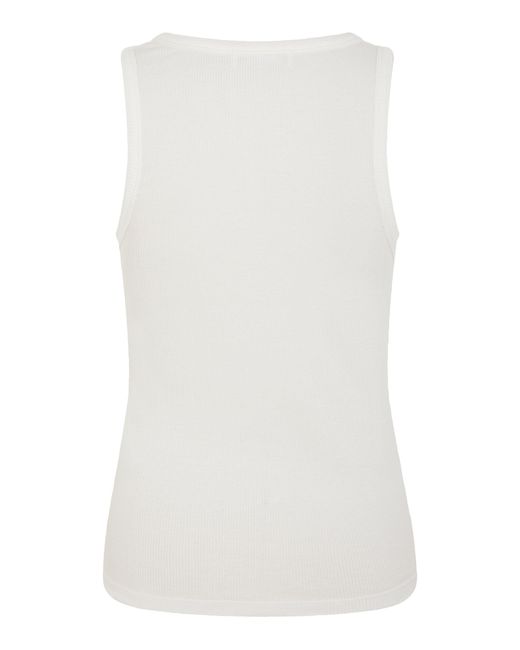 Rabanne White Ring-gathered Stretch-cotton Tank Top