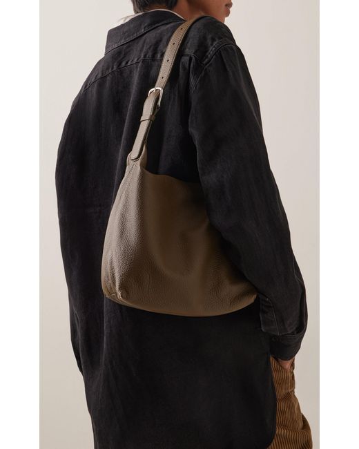 The Row Brown Isa Leather Shoulder Bag