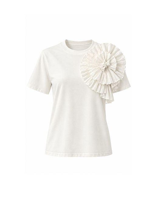 ANDRES OTALORA White Océano De Olas Cotton-Blend T-Shirt
