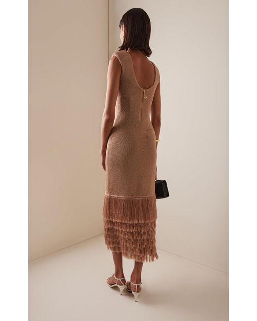Aje. Natural Breeze Knit Midi Dress