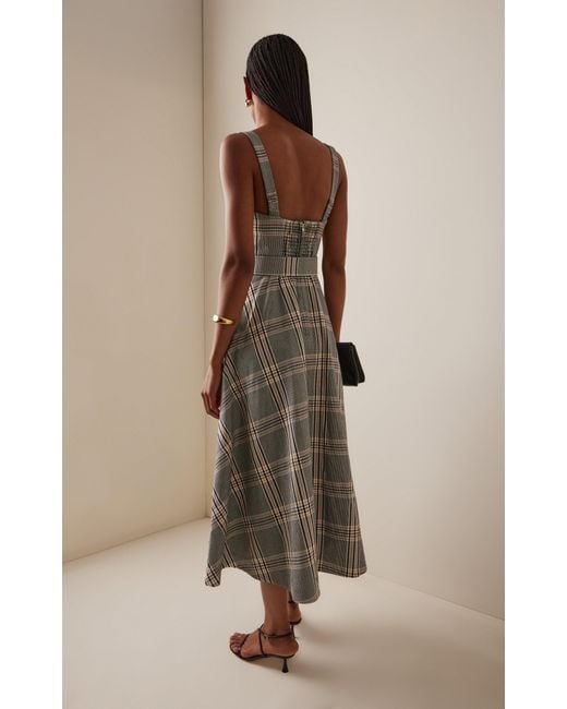 Cara Cara Gray Calypso Cotton-Blend Midi Dress