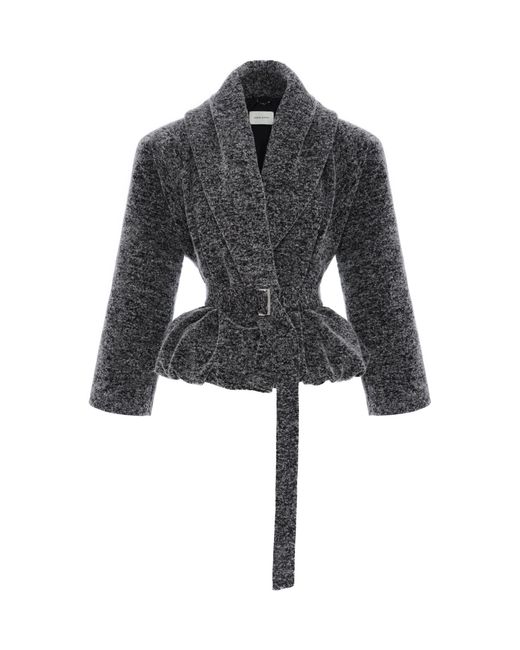 Magda Butrym Black Belted Wool-Cashmere Jacket