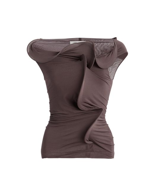 Christopher Esber Brown Torsion Coil Sculpted Knit Top