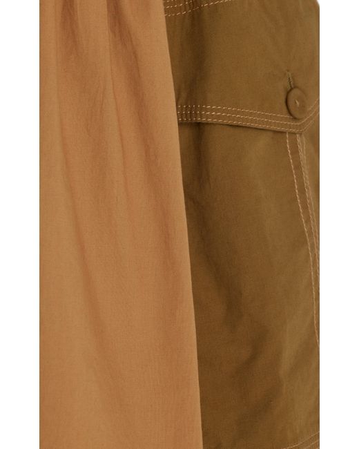 Ulla Johnson Natural Jaqueline Pleated Cotton Mini Skirt