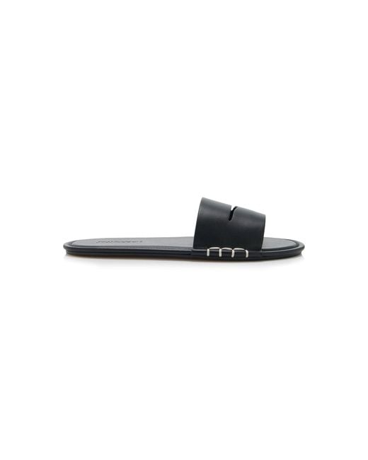 J.W. Anderson Black Loafer Leather Slides